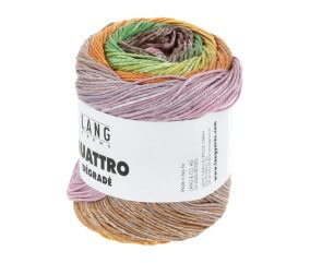 Coton à tricoter et à crocheter QUATTRO DEGRADE - 100GR - Lang Yarns