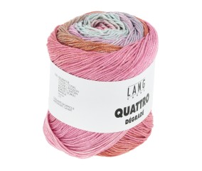 Coton à tricoter et à crocheter QUATTRO DEGRADE - 100GR - Lang Yarns