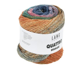 Coton à tricoter et à crocheter QUATTRO DEGRADE - 100GR - Lang Yarns