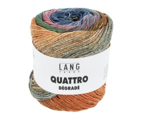 Coton à tricoter et à crocheter QUATTRO DEGRADE - 100GR - Lang Yarns