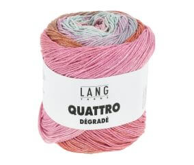 Coton à tricoter et à crocheter QUATTRO DEGRADE - 100GR - Lang Yarns
