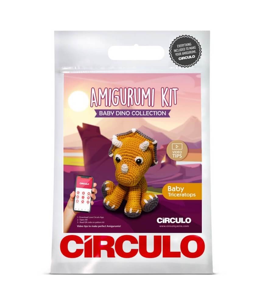 Kit Amigurumi Bébé Tricératops - Circulo