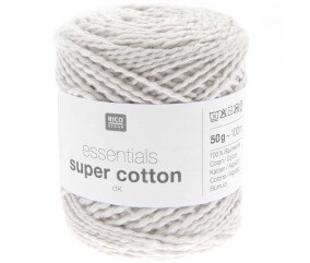 Pelote de Coton à tricoter ou crocheter Essentials Super Cotton DK - Rico Design