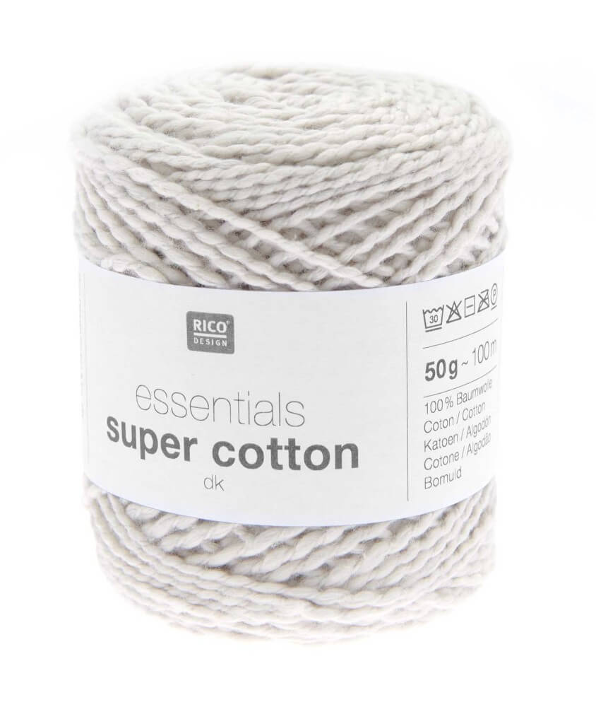 Pelote de Coton à tricoter ou crocheter Essentials Super Cotton DK - Rico Design