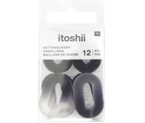 Lot de 12 Maillons de Chaîne Mat Itoschii - 19 x 31 x 5 mm - Rico Design