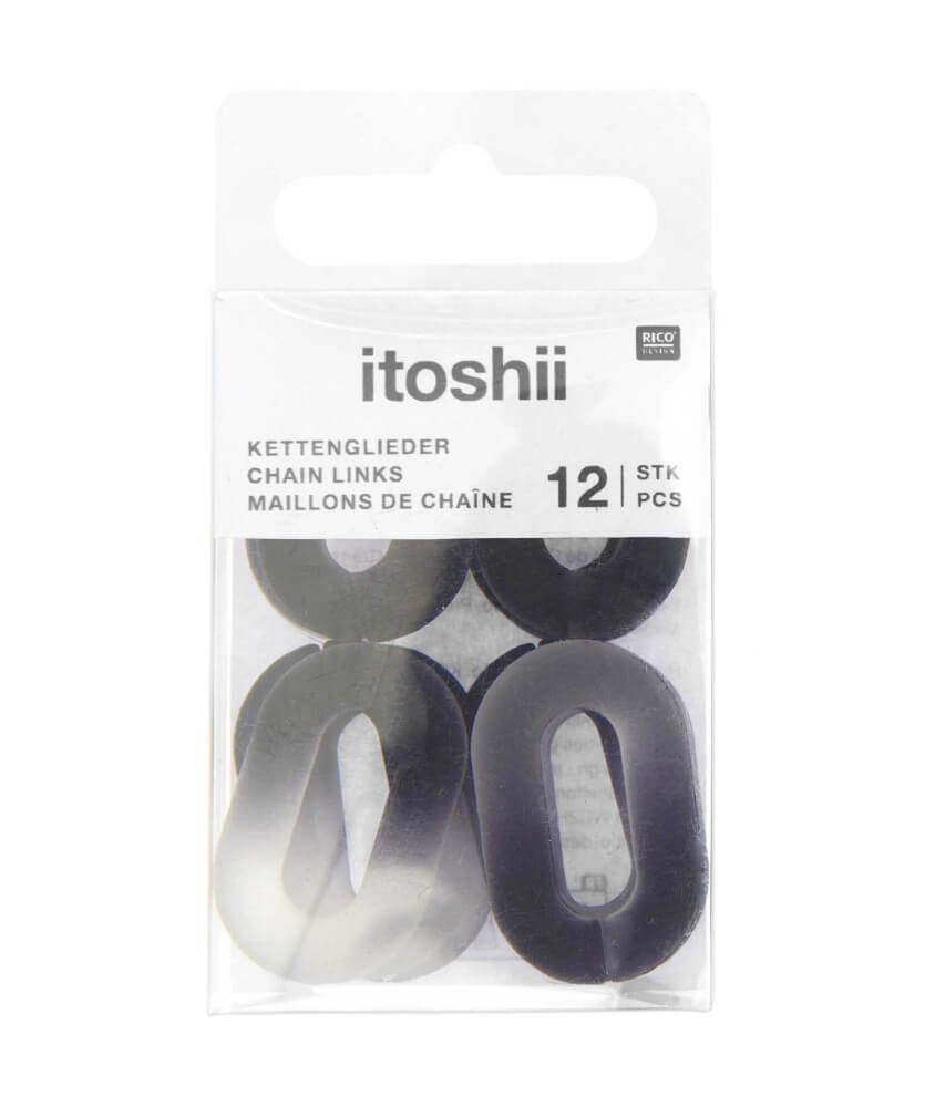 Lot de 12 Maillons de Chaîne Mat Itoschii - 19 x 31 x 5 mm - Rico Design