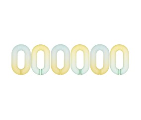 Lot de 12 Maillons de Chaîne Mat Itoschii - 19 x 31 x 5 mm - Rico Design