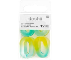 Lot de 12 Maillons de Chaîne Mat Itoschii - 19 x 31 x 5 mm - Rico Design