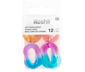 Lot de 12 Maillons de Chaîne Brillance Itoshii - 19 x 31 x 5 mm - Rico Design