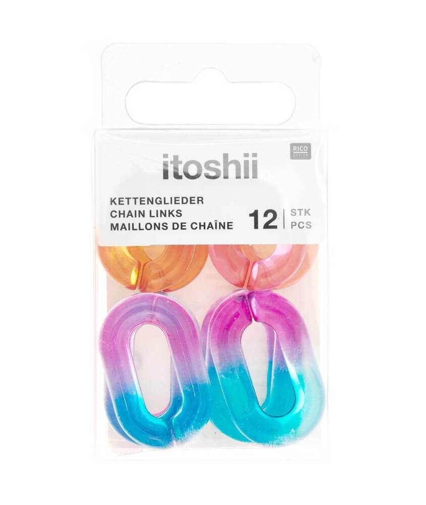 Lot de 12 Maillons de Chaîne Brillance Itoshii - 19 x 31 x 5 mm - Rico Design