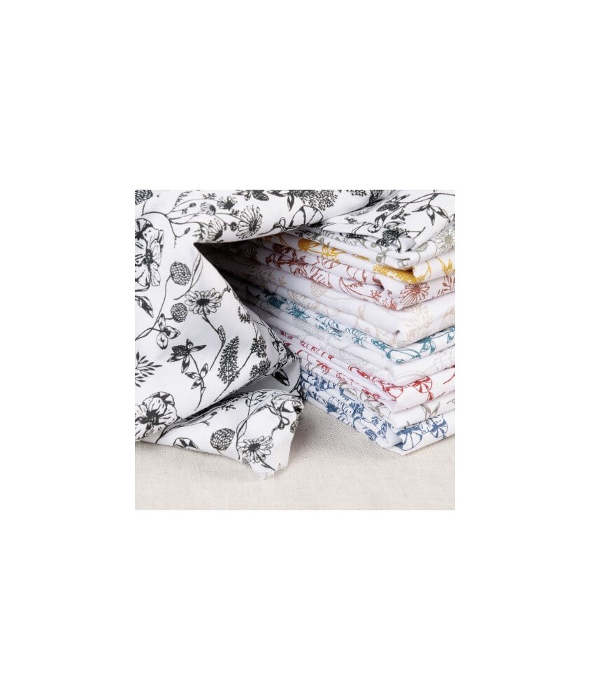 Tissu coton champêtre - motif et coloris