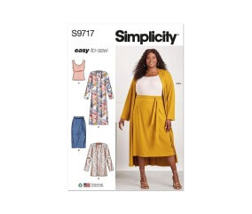 Patron Simplicity 9717 - Haut en tricot du 48 au 66 FR