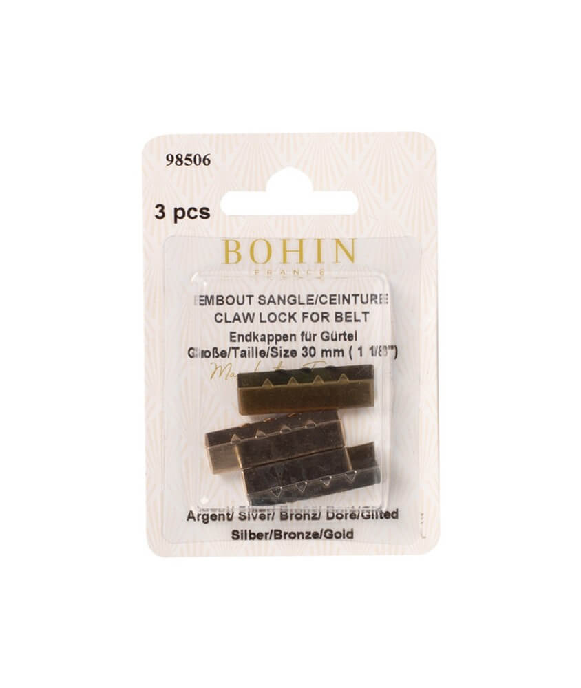 Assortiements de 3 embouts de ceinture - 30mm - Bohin