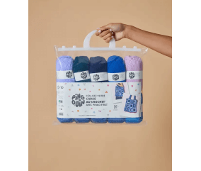 Kit de 10 pelotes: Tricotez votre cabas au crochet avec PINGO FIRST PRINTEMPS DENIM - Pingouin