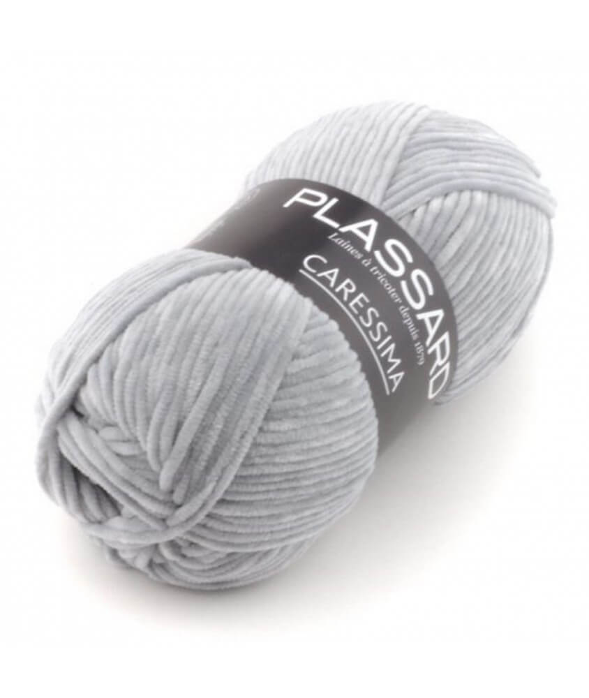 Fil chenille layette à tricoter CARESSIMA - Plassard