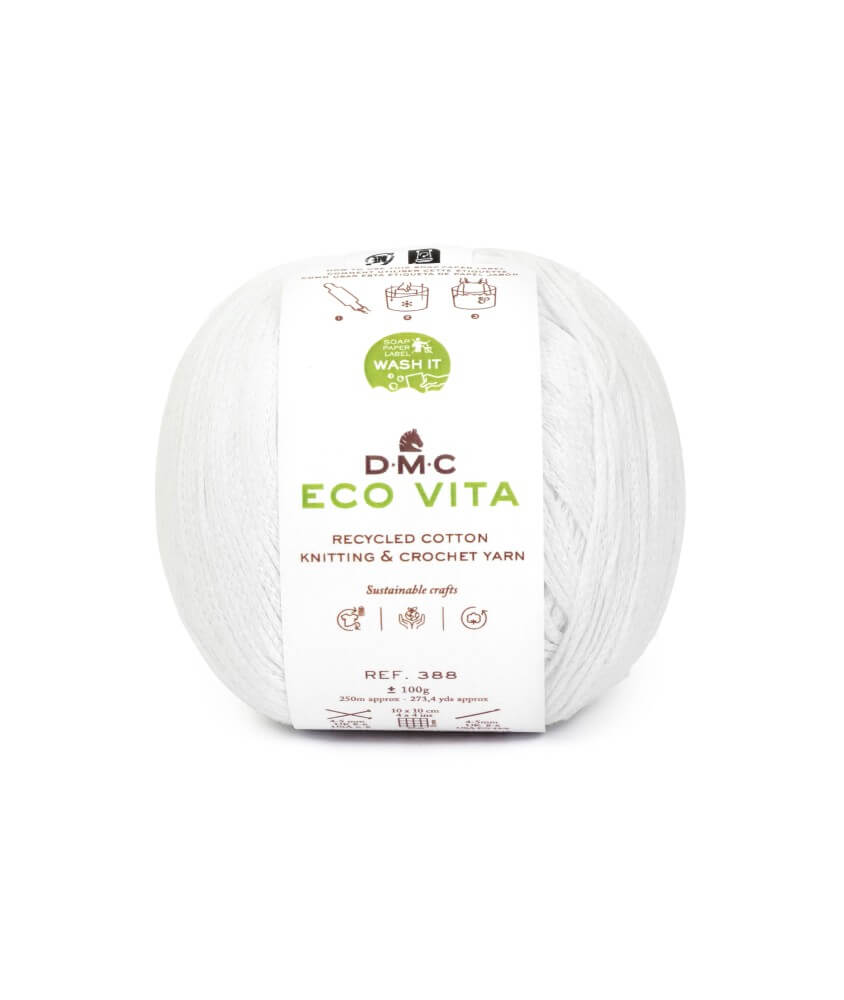 Fil de coton recyclé ECO VITA pour tricot et crochet - 100GR - DMC Fil de coton recyclé ECO VITA pour tricot et crochet - 100GR - DMC