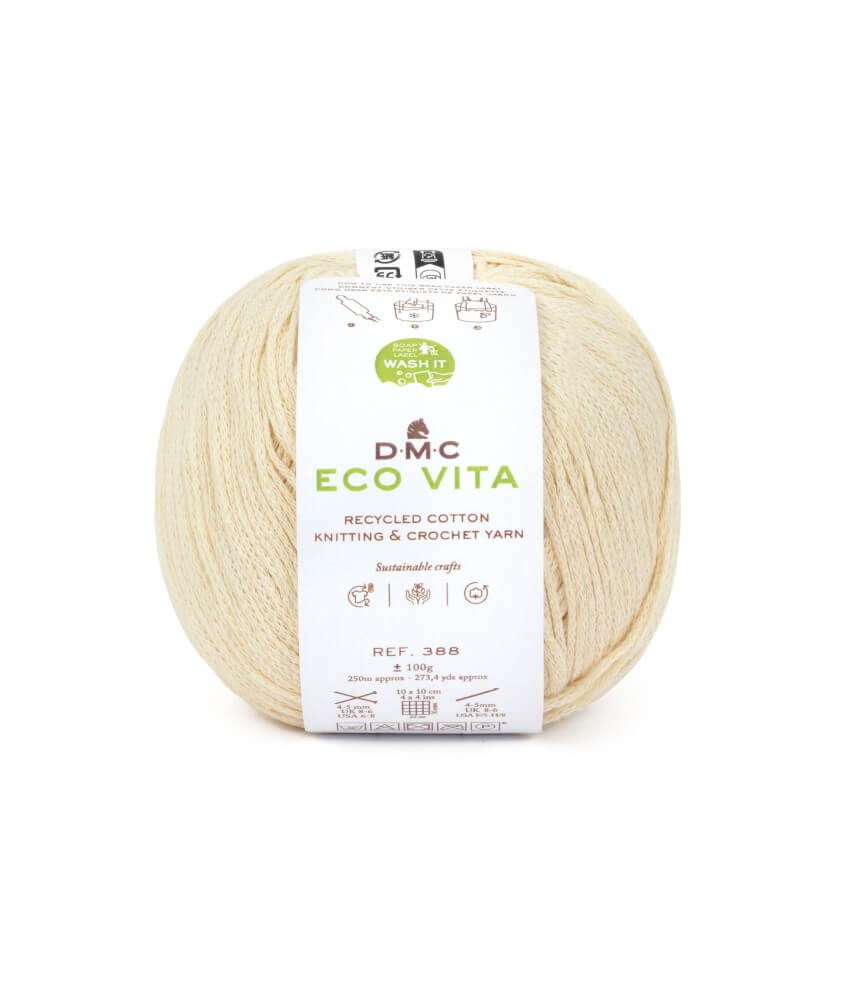 Fil de coton recyclé ECO VITA pour tricot et crochet - 100GR - DMC