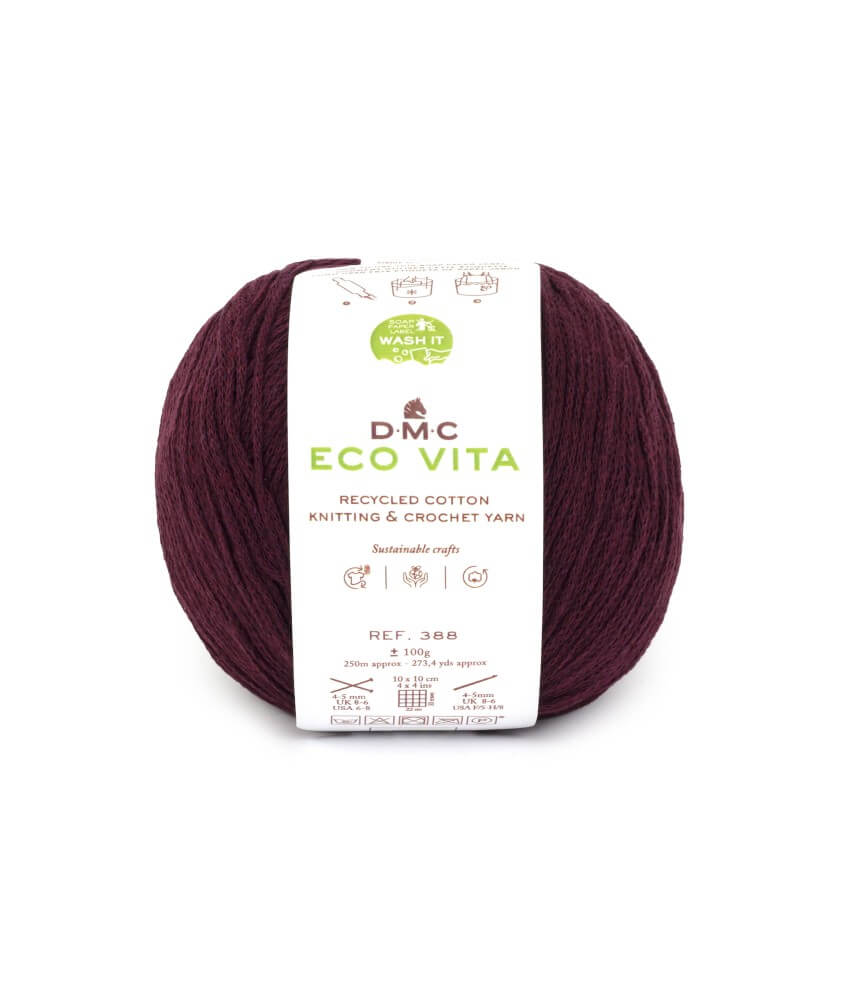 Fil de coton recyclé ECO VITA pour tricot et crochet - 100GR - DMC