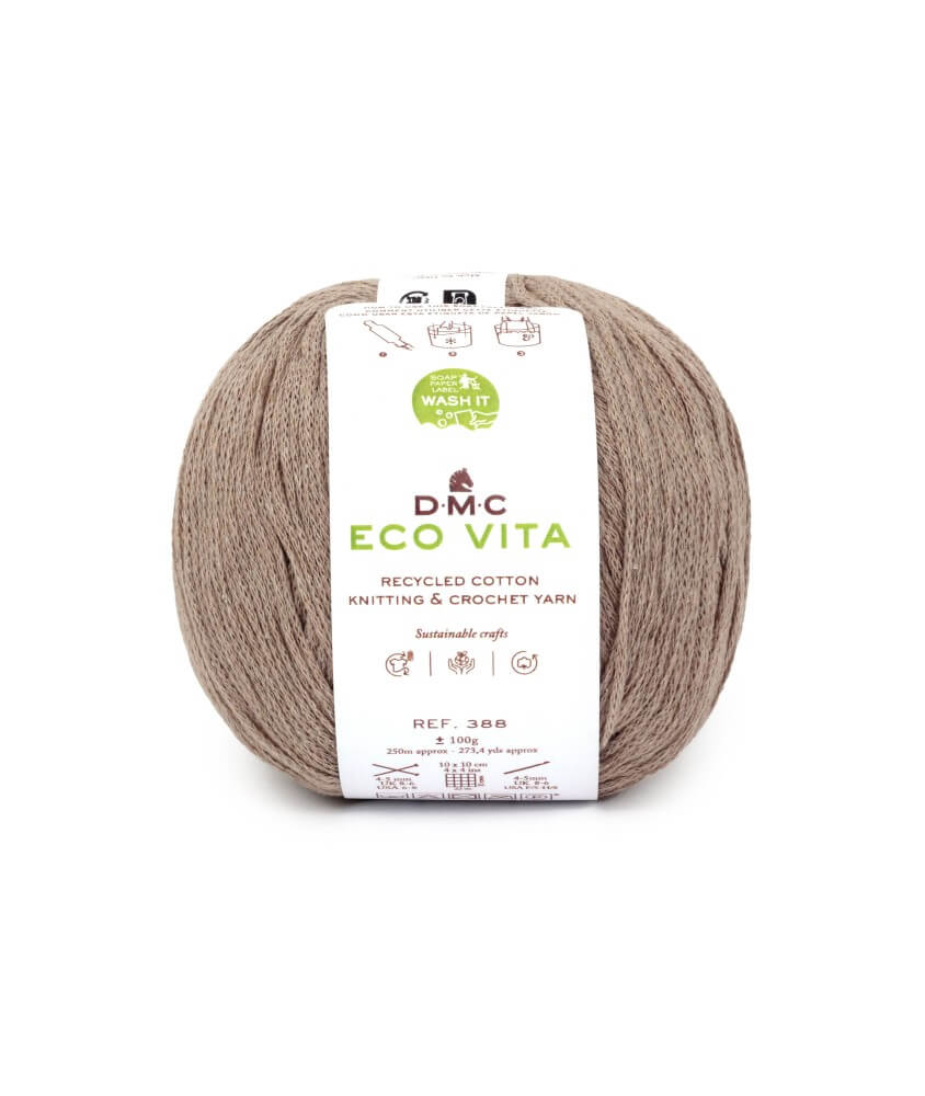 Fil de coton recyclé ECO VITA pour tricot et crochet - 100GR - DMC