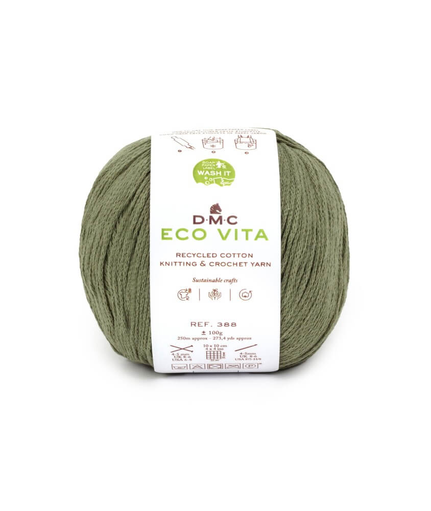 Fil de coton recyclé ECO VITA pour tricot et crochet - 100GR - DMC Fil de coton recyclé ECO VITA pour tricot et crochet - 100GR - DMC