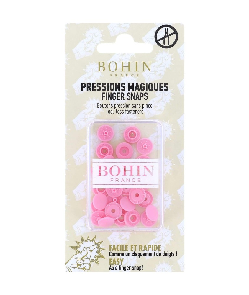 Pressions magiques - Boîte de 8 Boutons pression sans pince 9 mm - Bohin