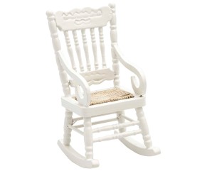 Fauteuil à bascule miniature - Blanc - 5 x 6,7 x 10,2 cm - Rico Design