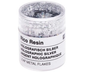 Flocons de feuille de métal pour résine UV - Pot de 3gr - Rico Design