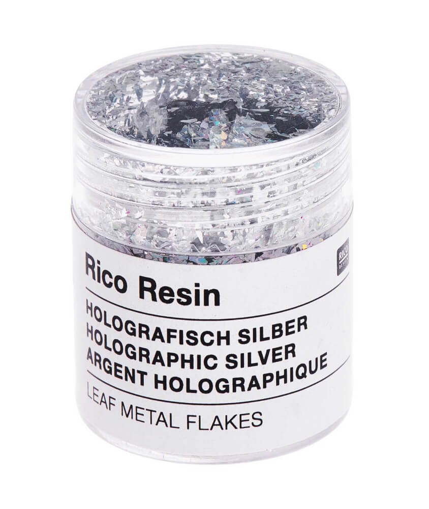 Flocons de feuille de métal pour résine UV - Pot de 3gr - Rico Design