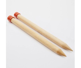 Aiguilles à tricoter en bois 40cm "Basix Birch" du N°5,5 au N°35 - Knitpro