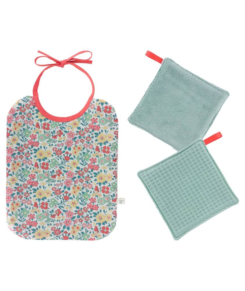 Kit couture premier repas, bavoir en tissu Liberty ® Margaret Annie - niveau débutant