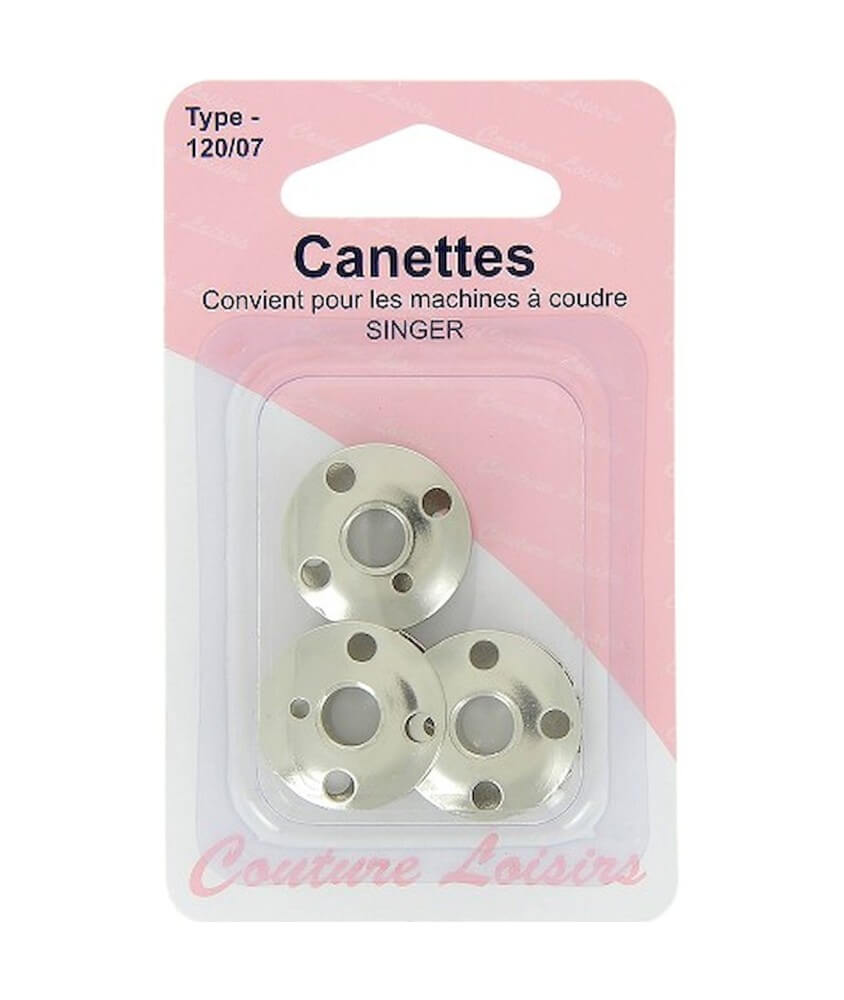 Lot de 3 canettes en métal pour machine à coudre SINGER automatique - Couture Loisirs Lot de 3 canettes en métal pour machine à coudre SINGER automatique - Couture Loisirs
