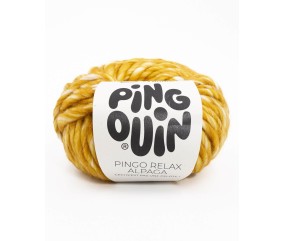 Pelote de laine et Alpaga à tricoter PINGO RELAX ALPAGA - 100GR - Pingouin - Jaune