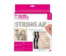 Kit String art bois et noir LOVE - Graine Créative