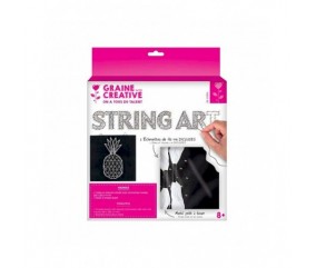 Kit String art noir et blanc ANANAS - Graine Créative