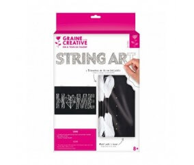 Kit String art noir et blanc HOME - Graine Créative