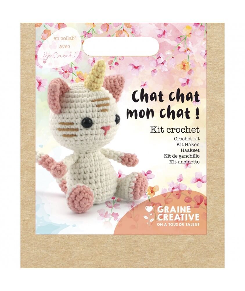 Kit Crochet Amigurumi Chat chat mon chat! - Graine Créative