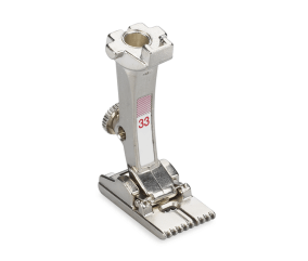 Pied pour nervures à 9 rainures N°33 pour machine électronique - Bernina