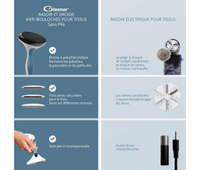 Rasoir Anti-Peluche avec Accessoires - Gleener® : Compact, Pratique et Écologique