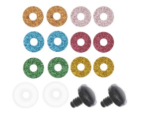 Set d'yeux de sécurité pour peluches - 30mm 6 couleurs 1 paire - Rico Design