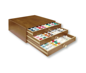 Coffret Trésor en Bois Madeira Polyneon - 180 Couleurs Brillantes pour la Broderie Machine