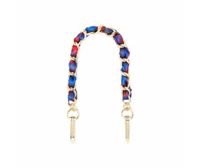 Dragonne de Téléphone courte -  Foulard Rouge et Bleu -  31 x 1 cm - DRAEGER