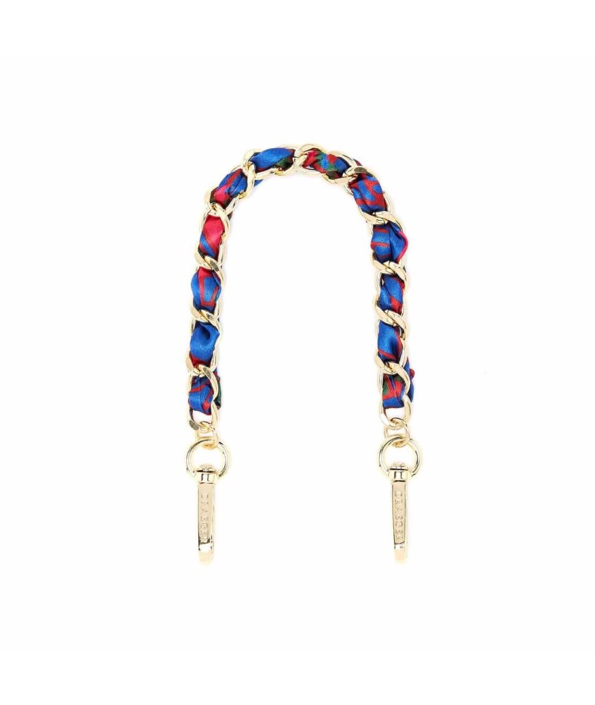 Dragonne de Téléphone courte - Foulard Rouge et Bleu - 31 x 1 cm - DRAEGER - rouge et Bleu