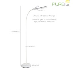 Lampe LED sur Pied - Purelite : L'Éclairage Vertical Idéal pour le Travail Créatif et la Lecture
