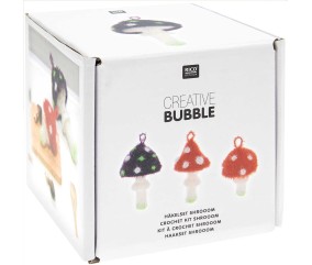 Kit crochet CREATIVE BUBBLE - Shrooom  : Des Éponges Champignons pour une Cuisine Pleine de Fantaisie ! - Rico Design