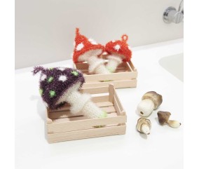 Kit crochet CREATIVE BUBBLE - Shrooom  : Des Éponges Champignons pour une Cuisine Pleine de Fantaisie ! - Rico Design