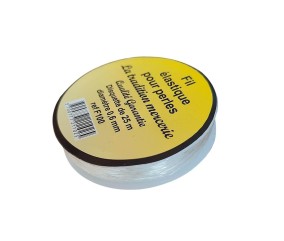 Fil élastique pour perles 0,6 mm Passion Rubans - transparent