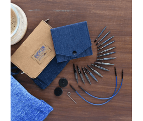 Set de 7 aiguilles courtes intercheangeables Denim - Knitpro