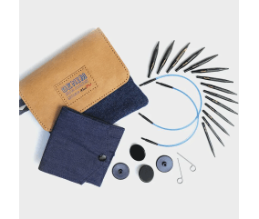 Set de 7 aiguilles courtes intercheangeables Denim - Knitpro