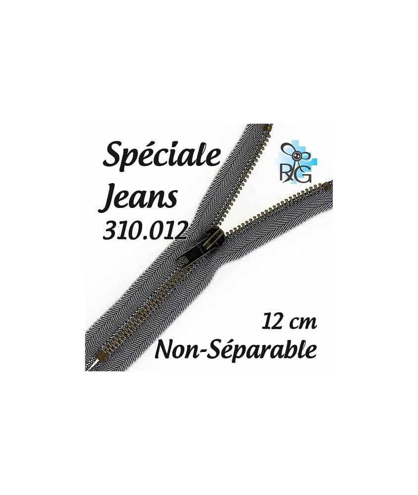 Fermeture à glissière : "Jeans" : Non séparable : N° 5