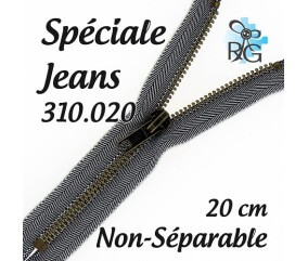 Fermeture à glissière : "Jeans" : Non séparable : N° 5